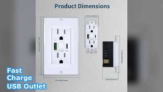 Schnelllade-USB-Steckdose mit Nachtlicht