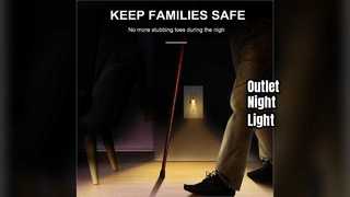 USB-Steckdose, Nachtlicht, 5 V, 4,8 A, manipulationssicher