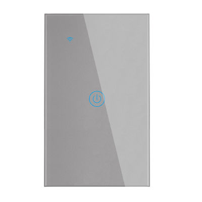 Single Pole Touch Glass 1 Gang Smart Switch Wall Mounted 10A