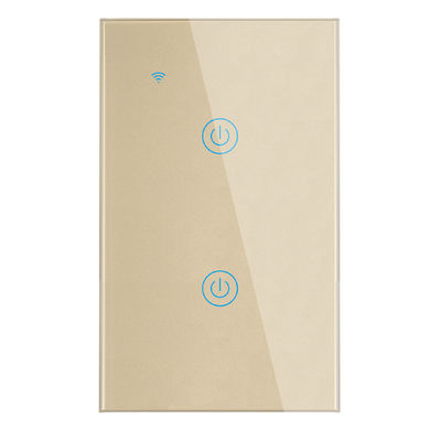 Convenient Control WiFi 2 Gang Smart Switch No Neutral 110V-250V AC Power