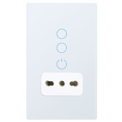 Italy 16A Smart Life 2 Gang Wifi Switch 50/60Hz With Socket