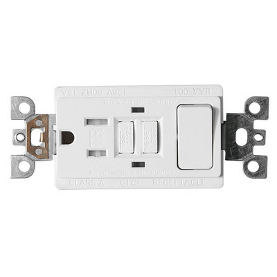 Tamper Resistant 15A GFCI Electrical Outlet With LED Indicator