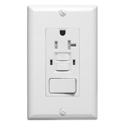 Kitchen Or Washing Room Applied GFCI Socket 20A With Light Switch