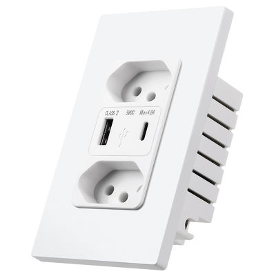 Convenient Brazil USB Wall Socket With 2 USB 5V 2.4A Output