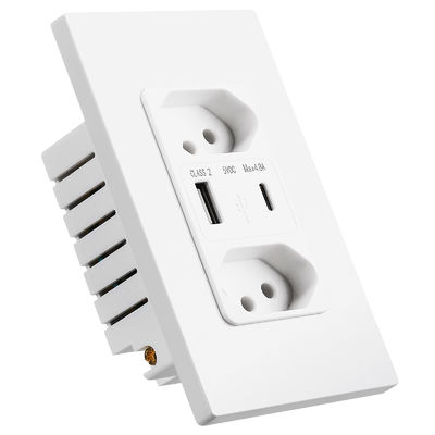 Convenient Brazil USB Wall Socket With 2 USB 5V 2.4A Output