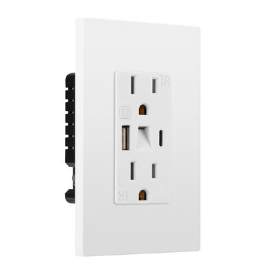 Fast Charging USB Type C Outlet PD20W Receptacle With Light