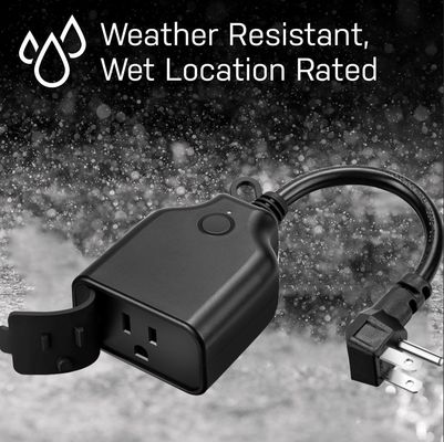 Tuya Smartlife Remote Control Outdoor Power Plug 15A AC110V-240V